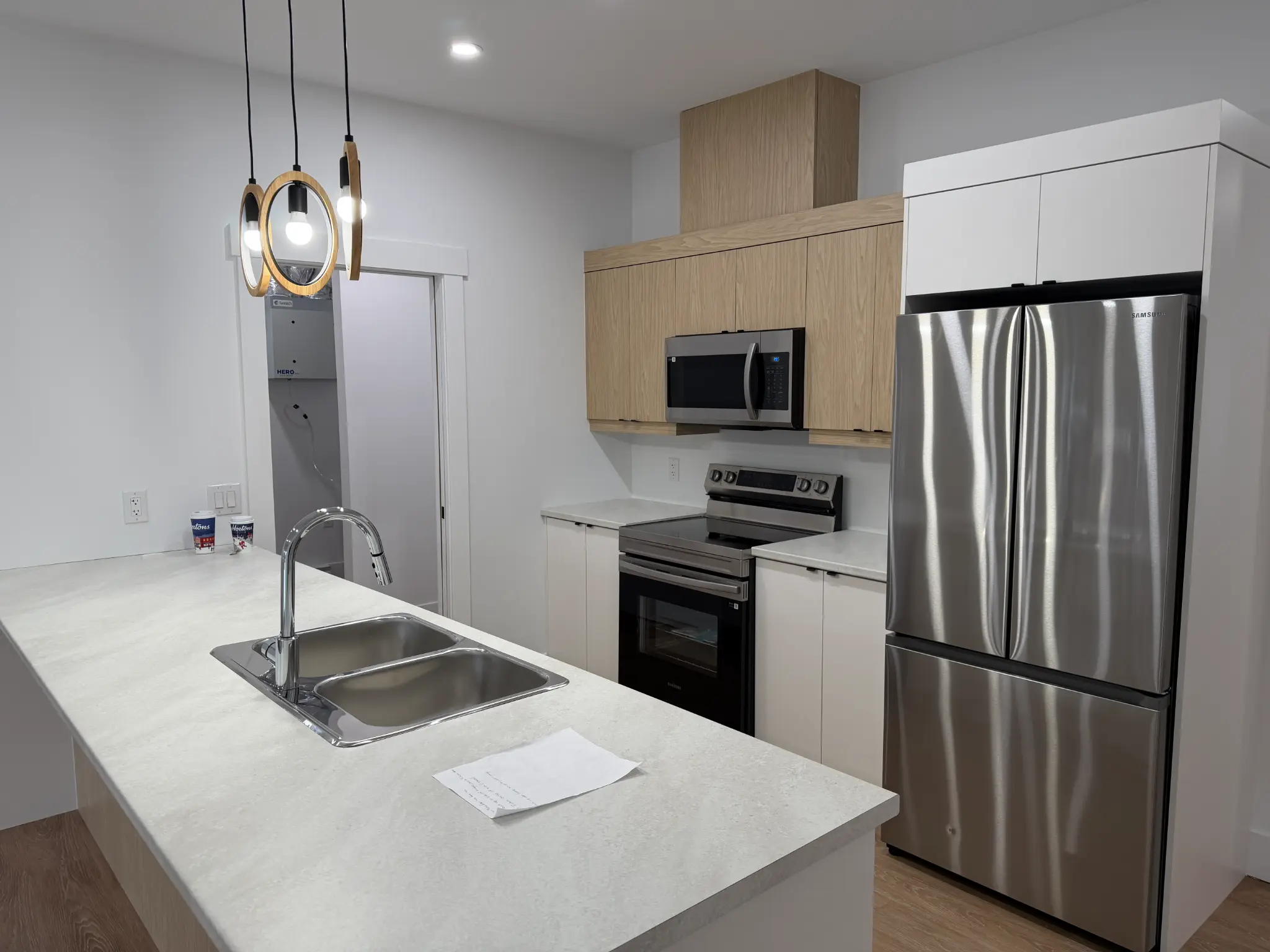 Kitchen with Samsung stainless steel appliances
